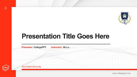 Guru Kashi University Thesis Proposal/Graduation Defense PPT Template