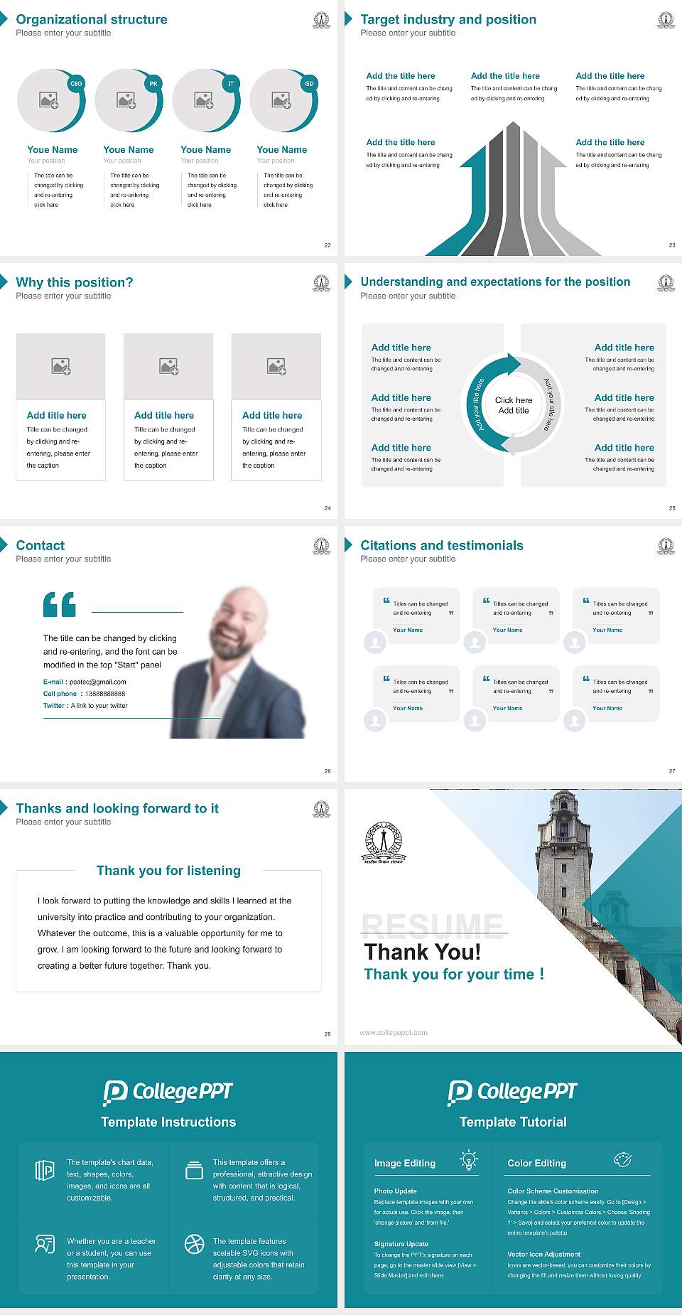 Indian Institute of Science Resume PPT Template4:3 ratio PPT effect preview image4