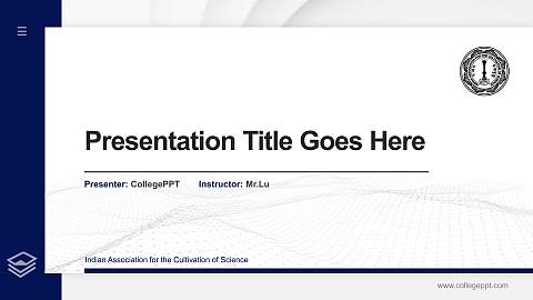 Indian Association for the Cultivation of Science Thesis Proposal/Graduation Defense PPT Template