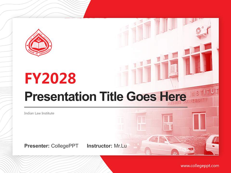 Indian Law Institute Academic Presentation/Research Findings Report PPT Template4:3 ratio PPT effect preview image5