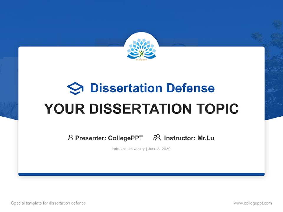 Indrashil University Graduation Thesis Defense PPT Template4:3 ratio PPT effect preview image7