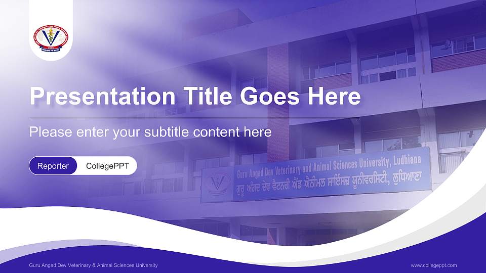 Guru Angad Dev Veterinary & Animal Sciences University Lecture Sharing and Networking Event PPT Template16:9 ratio PPT effect preview image