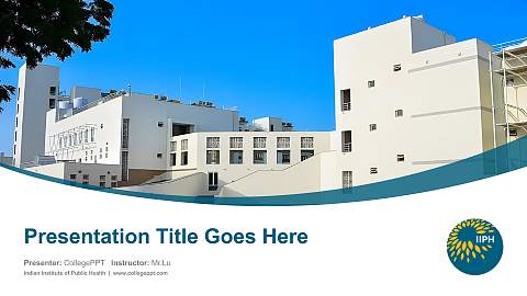 Indian Institute of Public Health Course/Courseware Creation PPT Template