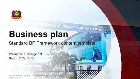 India International University of Legal Education and Research Competition/Entrepreneurship Contest PPT Template
