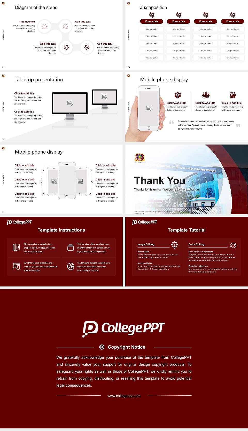 India International University of Legal Education and Research Competition/Entrepreneurship Contest PPT Template16:9 ratio PPT effect preview image9