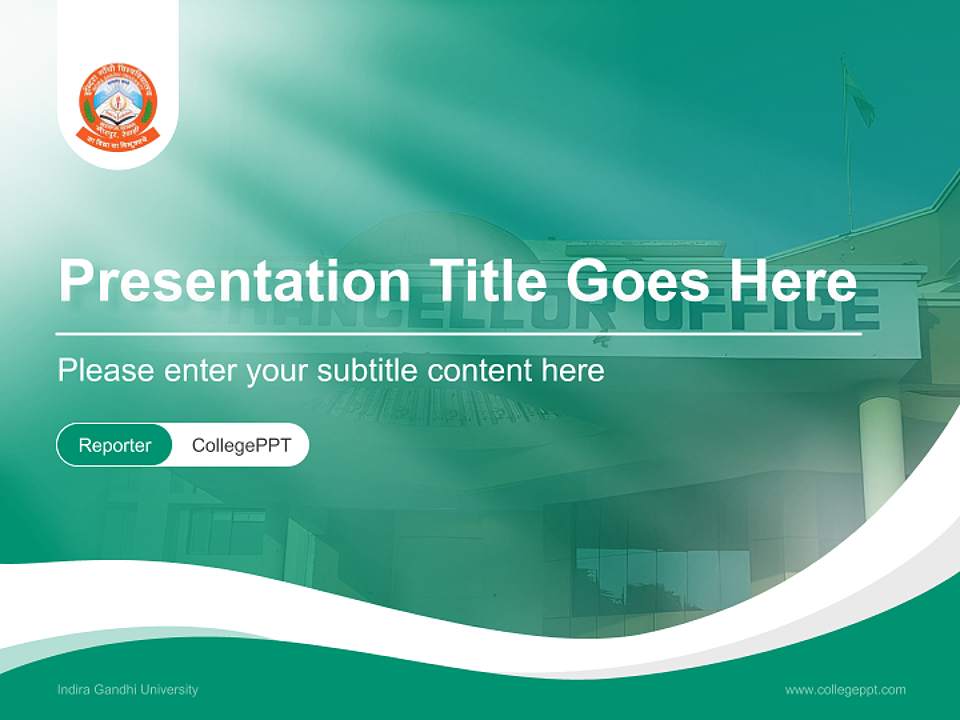 Indira Gandhi University Lecture Sharing and Networking Event PPT Template4:3 ratio PPT effect preview image4