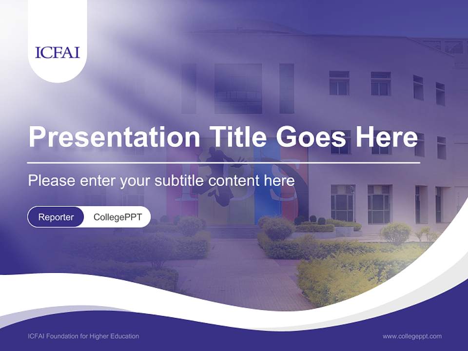 ICFAI Foundation for Higher Education Lecture Sharing and Networking Event PPT Template4:3 ratio PPT effect preview image4