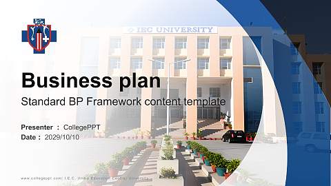 I.E.C. (India Education Centre) University Competition/Entrepreneurship Contest PPT Template