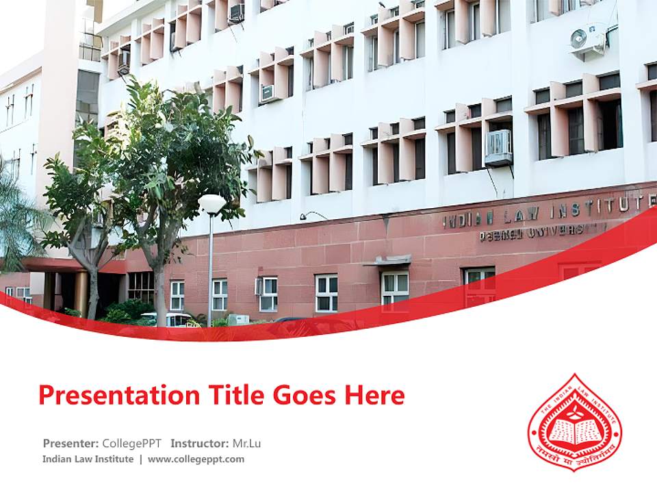 Indian Law Institute Course/Courseware Creation PPT Template4:3 ratio PPT effect preview image5