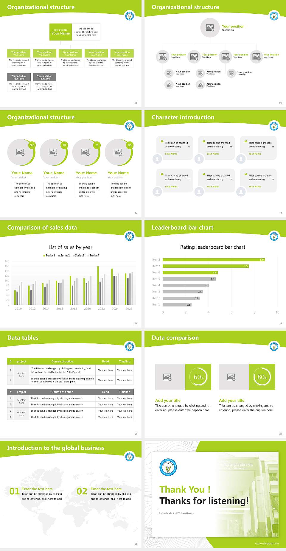 Indira Gandhi Krishi Vishwavidyalaya Academic Presentation/Research Findings Report PPT Template4:3 ratio PPT effect preview image4