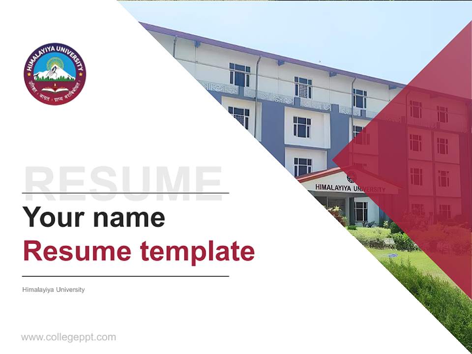 Himalayiya University Resume PPT Template4:3 ratio PPT effect preview image5
