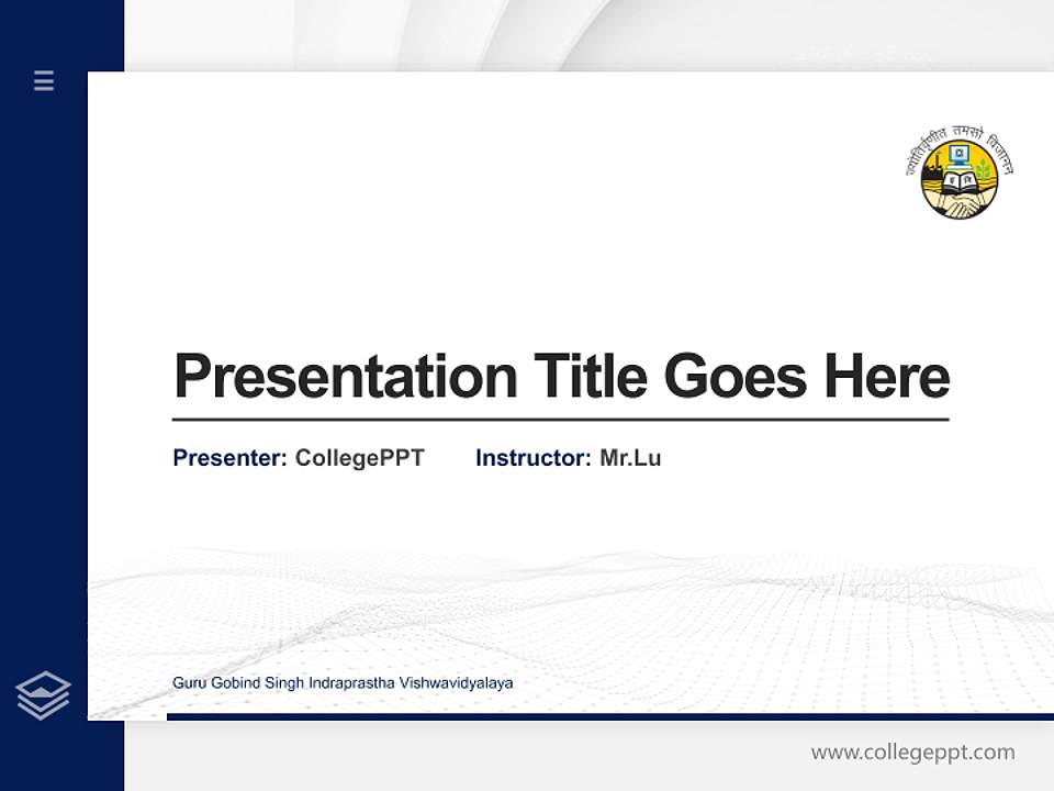Guru Gobind Singh Indraprastha Vishwavidyalaya Thesis Proposal/Graduation Defense PPT Template4:3 ratio PPT effect preview image5