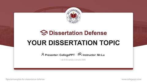 I.E.S University Graduation Thesis Defense PPT Template
