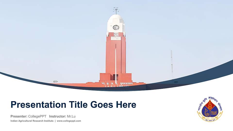 Indian Agricultural Research Institute Course/Courseware Creation PPT Template16:9 ratio PPT effect preview image