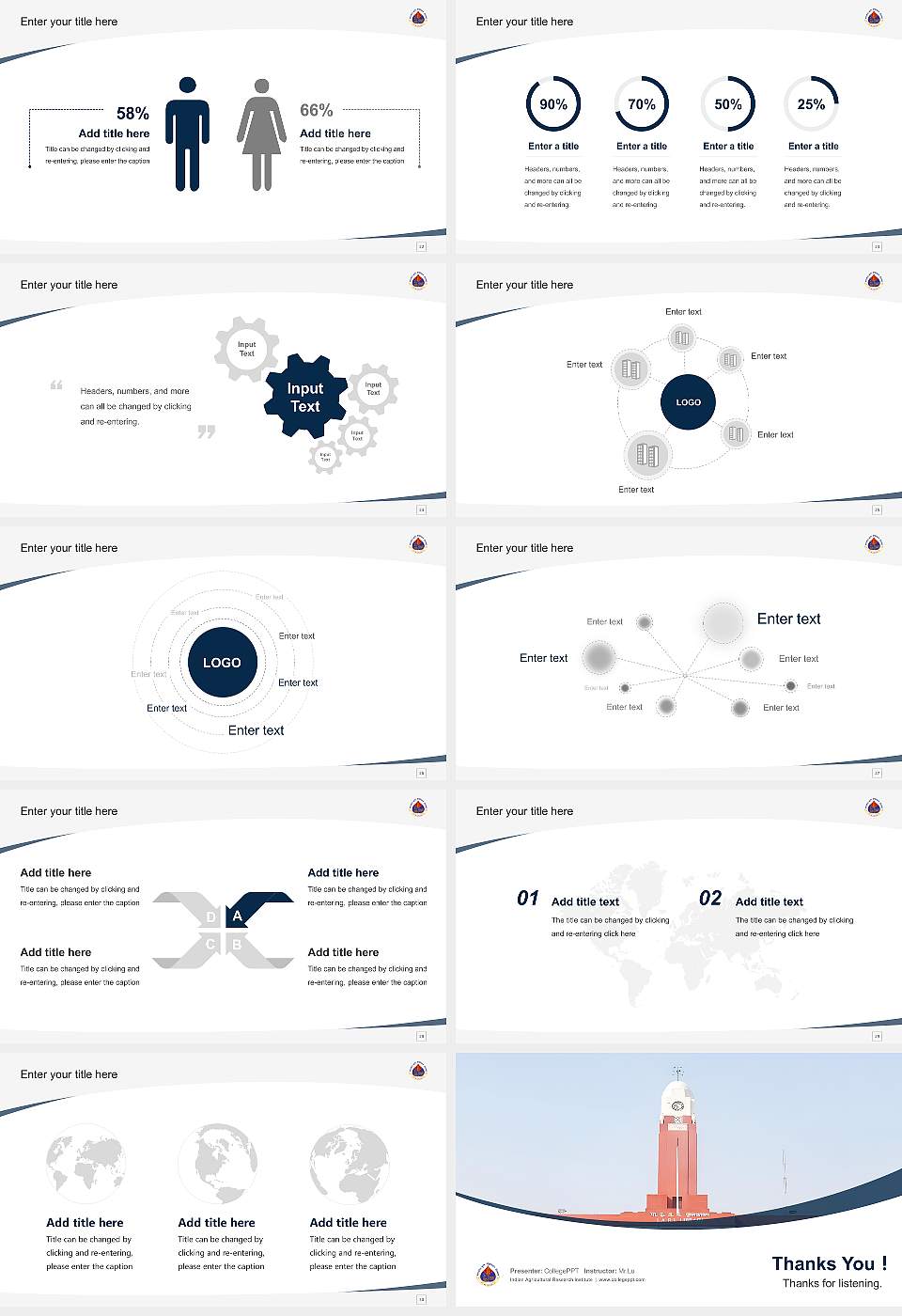 Indian Agricultural Research Institute Course/Courseware Creation PPT Template16:9 ratio PPT effect preview image4
