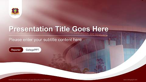 India International University of Legal Education and Research Lecture Sharing and Networking Event PPT Template