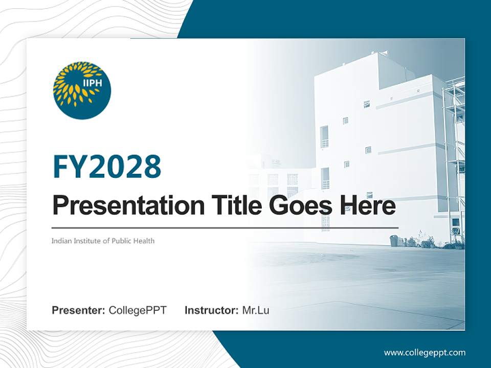 Indian Institute of Public Health Academic Presentation/Research Findings Report PPT Template4:3 ratio PPT effect preview image5