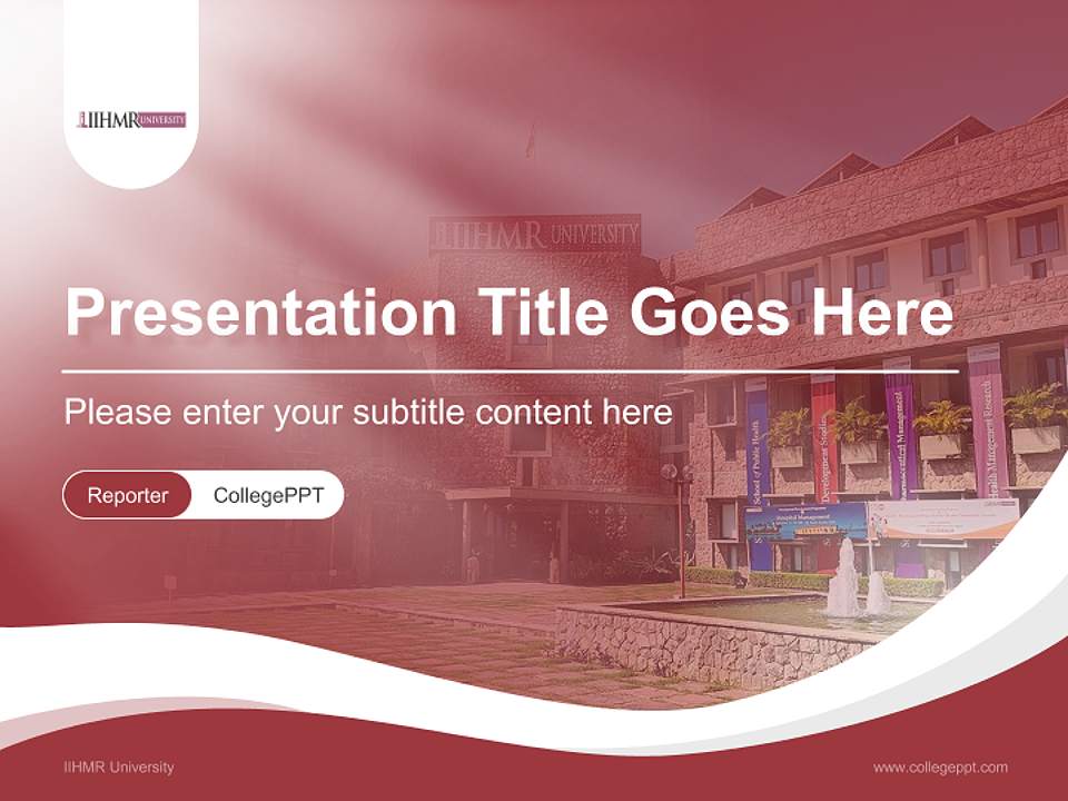 IIHMR University Lecture Sharing and Networking Event PPT Template4:3 ratio PPT effect preview image4