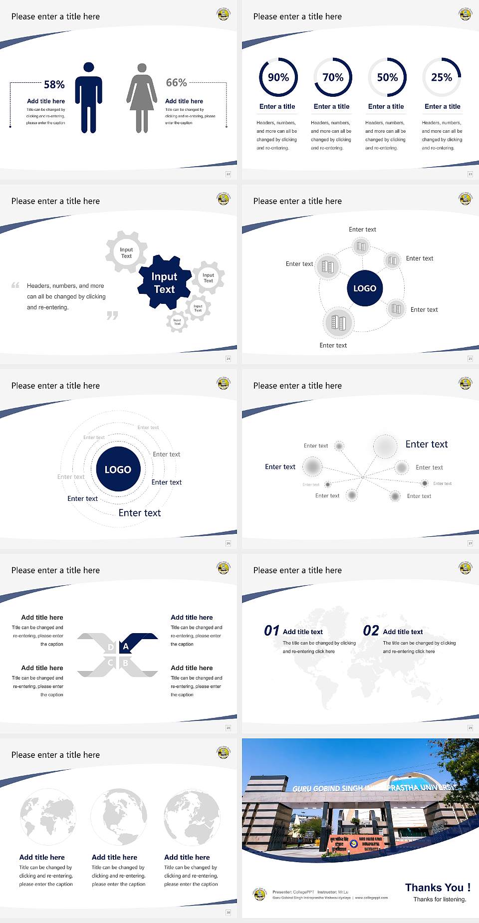 Guru Gobind Singh Indraprastha Vishwavidyalaya Course/Courseware Creation PPT Template4:3 ratio PPT effect preview image4