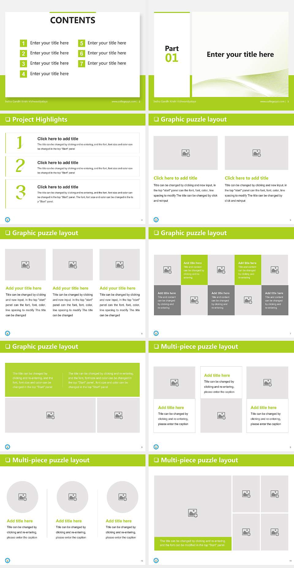 Indira Gandhi Krishi Vishwavidyalaya General Purpose PPT Template4:3 ratio PPT effect preview image2