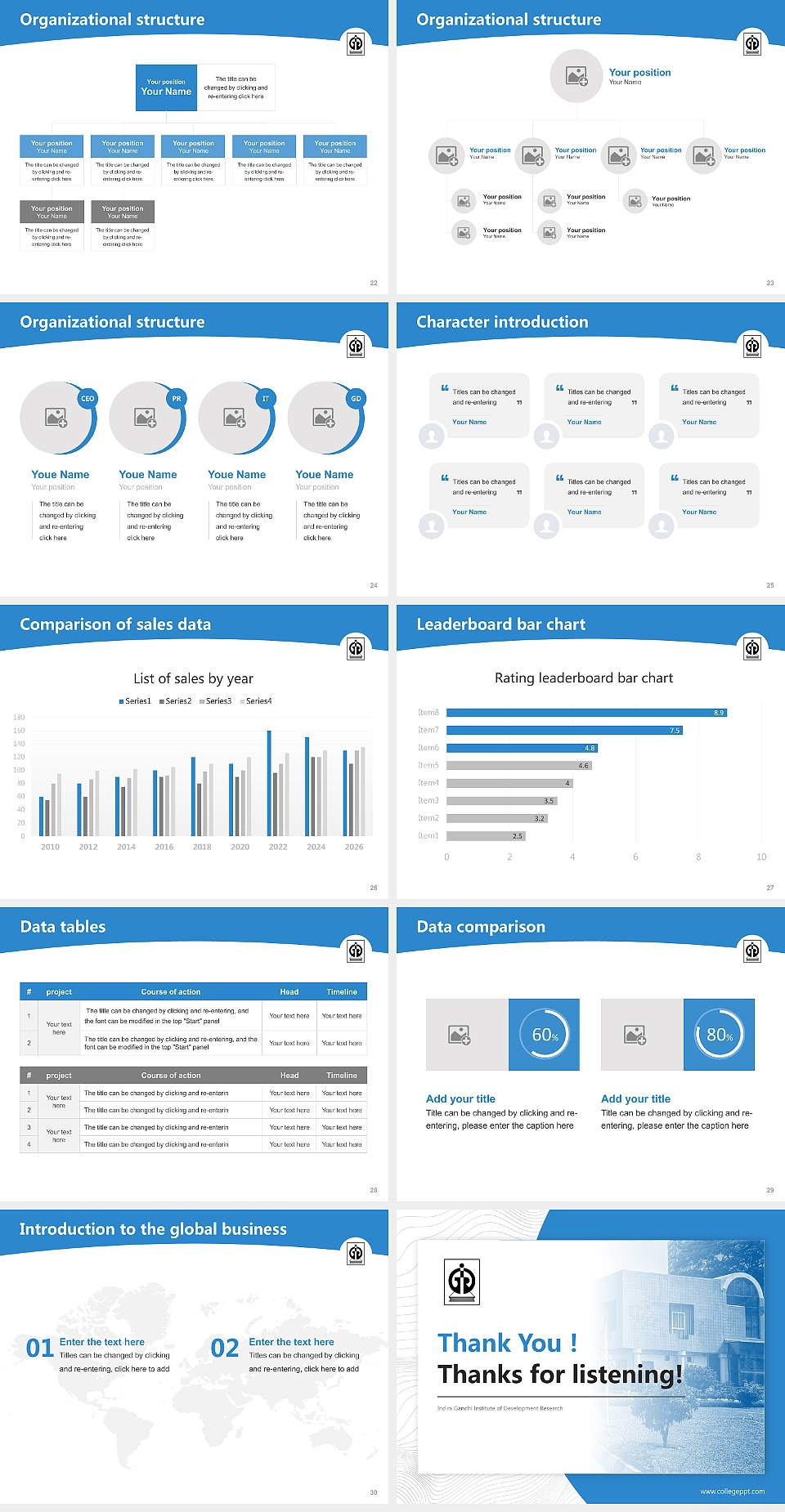 Indira Gandhi Institute of Development Research Academic Presentation/Research Findings Report PPT Template4:3 ratio PPT effect preview image4