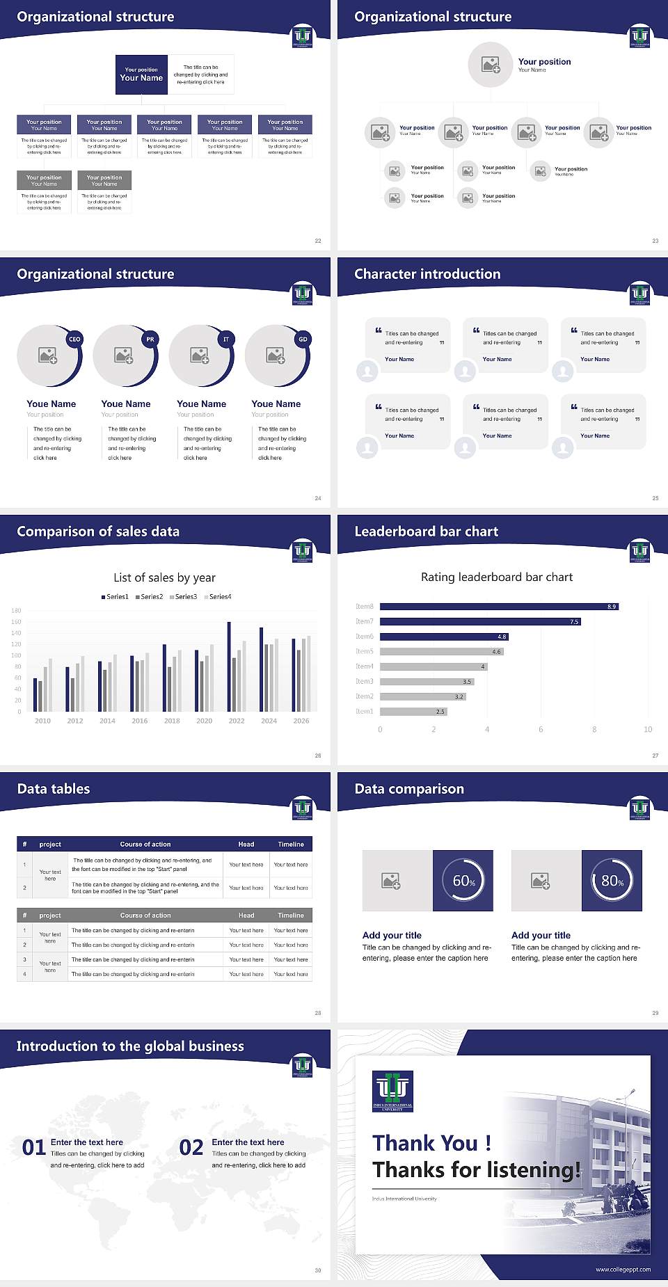 Indus International University Academic Presentation/Research Findings Report PPT Template4:3 ratio PPT effect preview image4