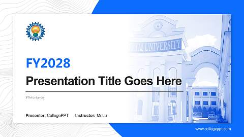 IFTM University Academic Presentation/Research Findings Report PPT Template