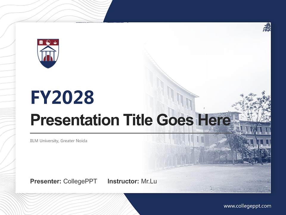 IILM University, Greater Noida Academic Presentation/Research Findings Report PPT Template4:3 ratio PPT effect preview image5