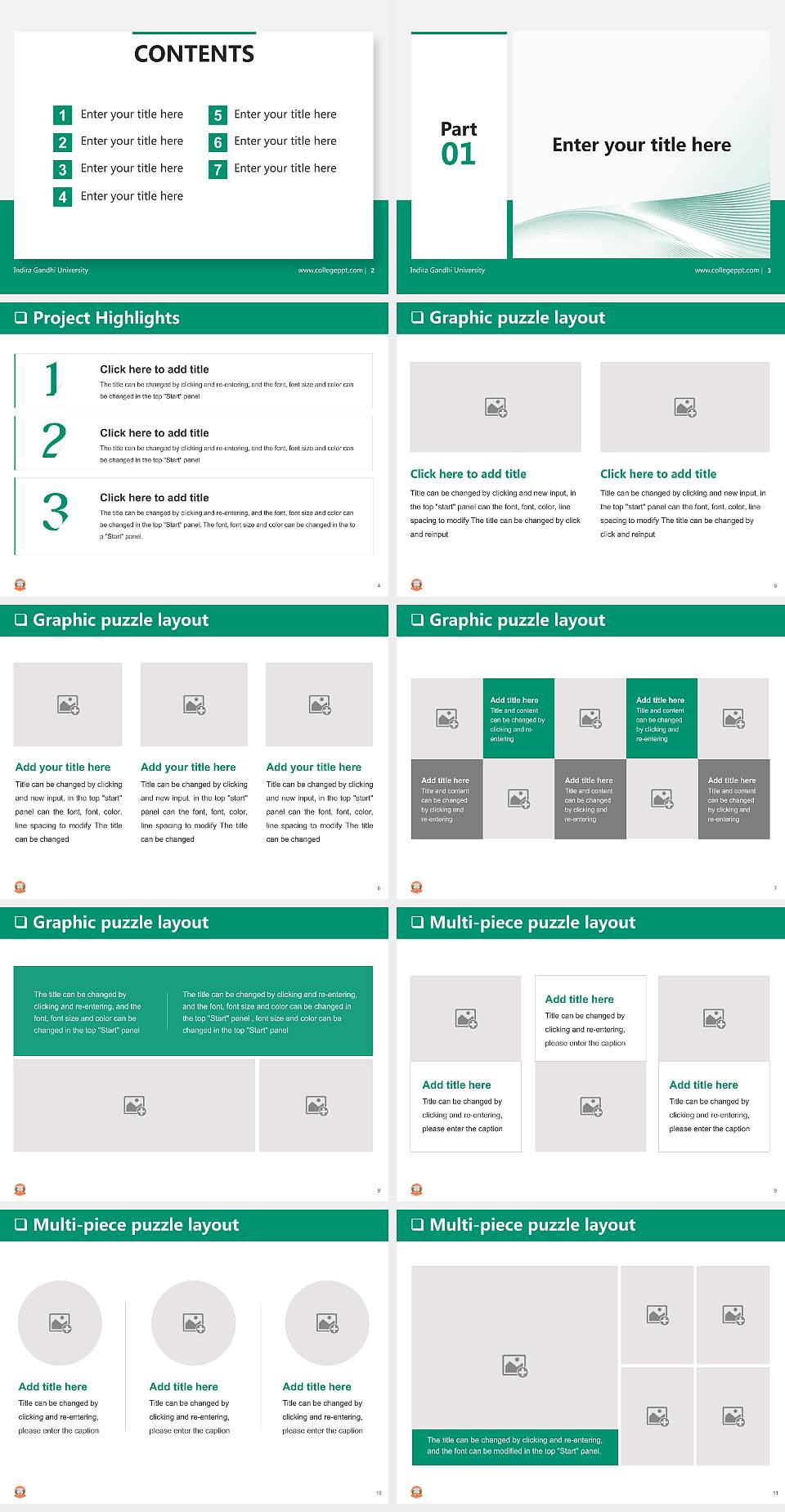 Indira Gandhi University General Purpose PPT Template4:3 ratio PPT effect preview image2