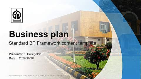 Indira Gandhi Institute of Development Research Competition/Entrepreneurship Contest PPT Template