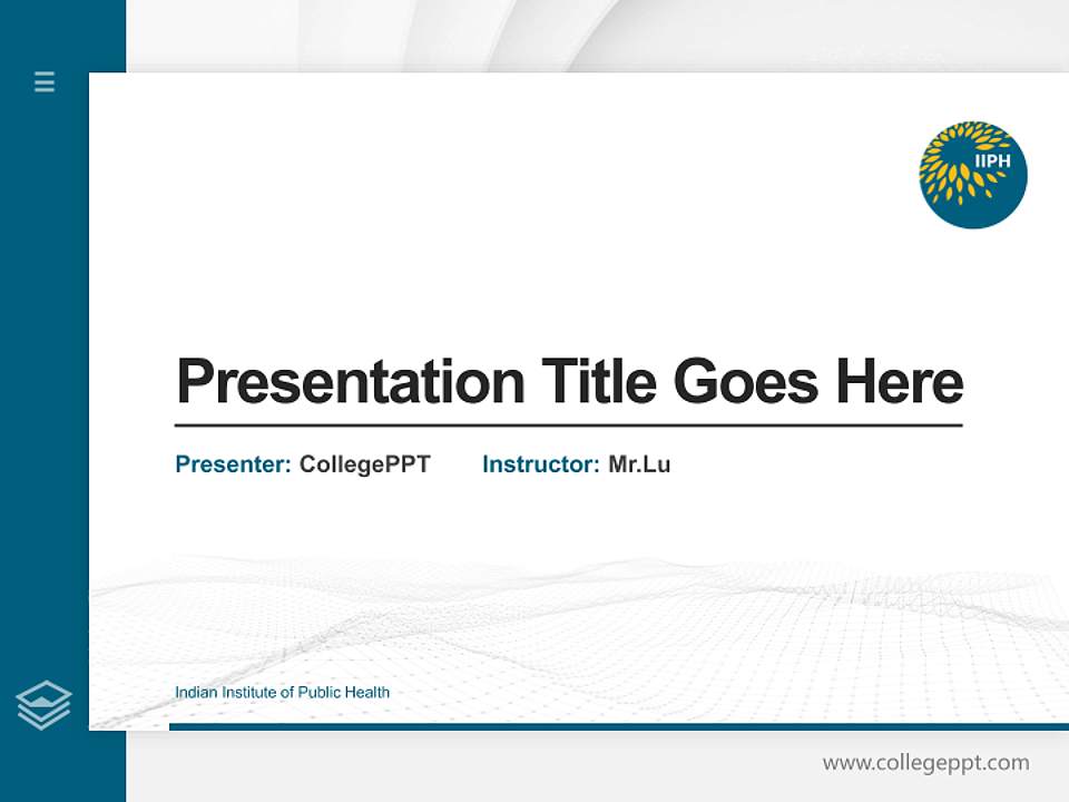 Indian Institute of Public Health Thesis Proposal/Graduation Defense PPT Template4:3 ratio PPT effect preview image5