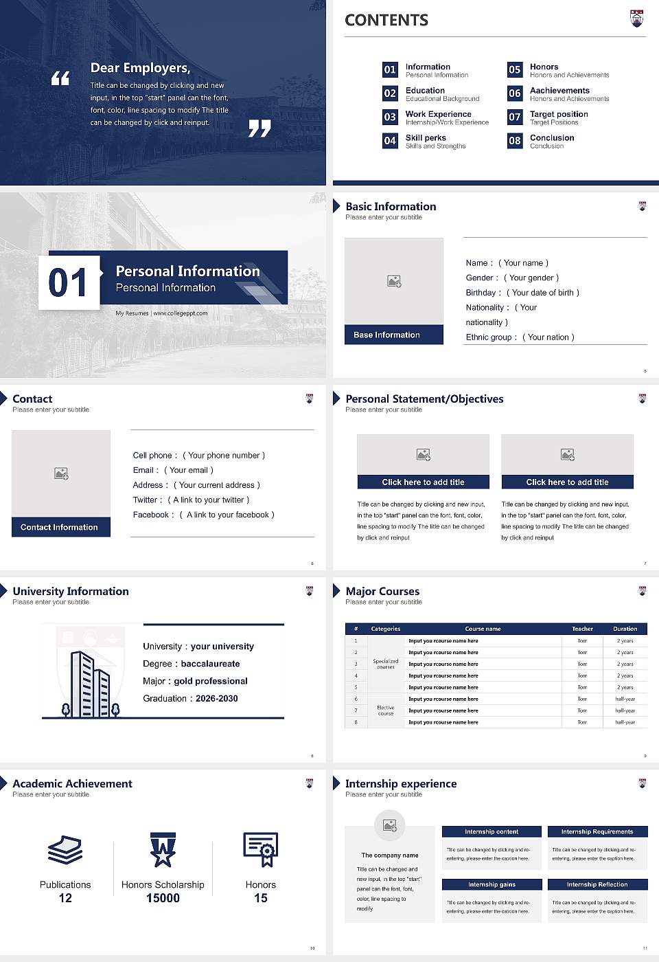 IILM University, Greater Noida Resume PPT Template16:9 ratio PPT effect preview image2