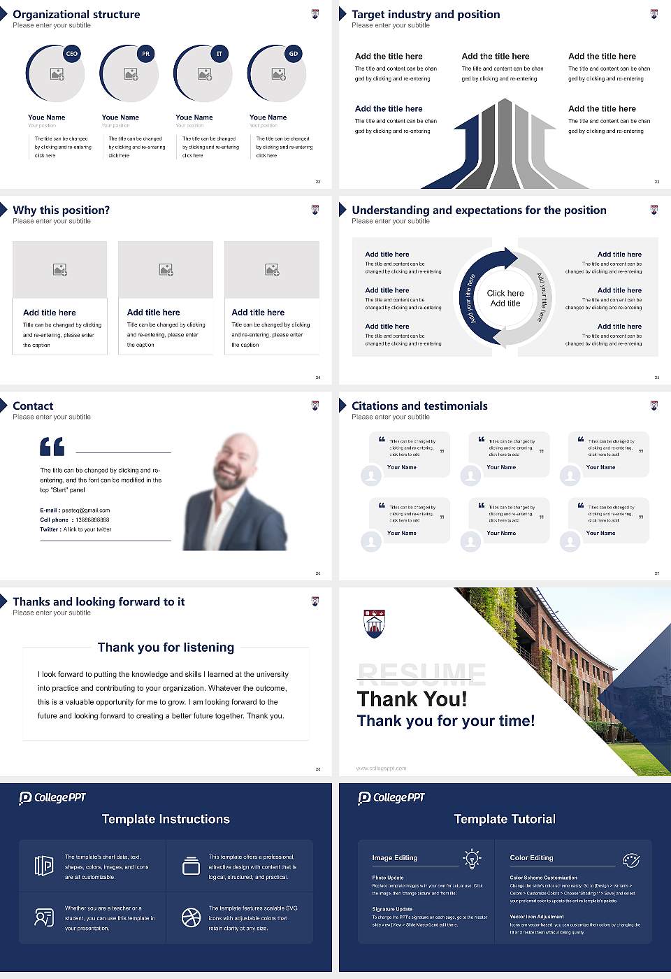 IILM University, Greater Noida Resume PPT Template16:9 ratio PPT effect preview image4