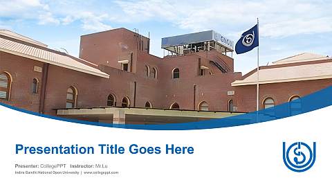 Indira Gandhi National Open University Course/Courseware Creation PPT Template