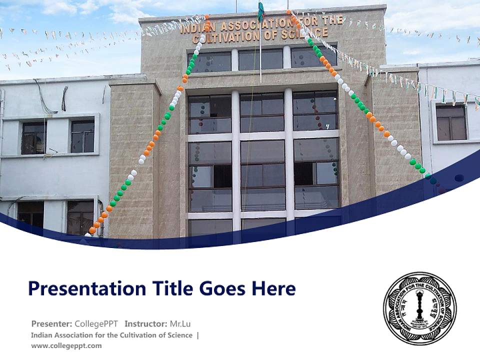 Indian Association for the Cultivation of Science Course/Courseware Creation PPT Template4:3 ratio PPT effect preview image5