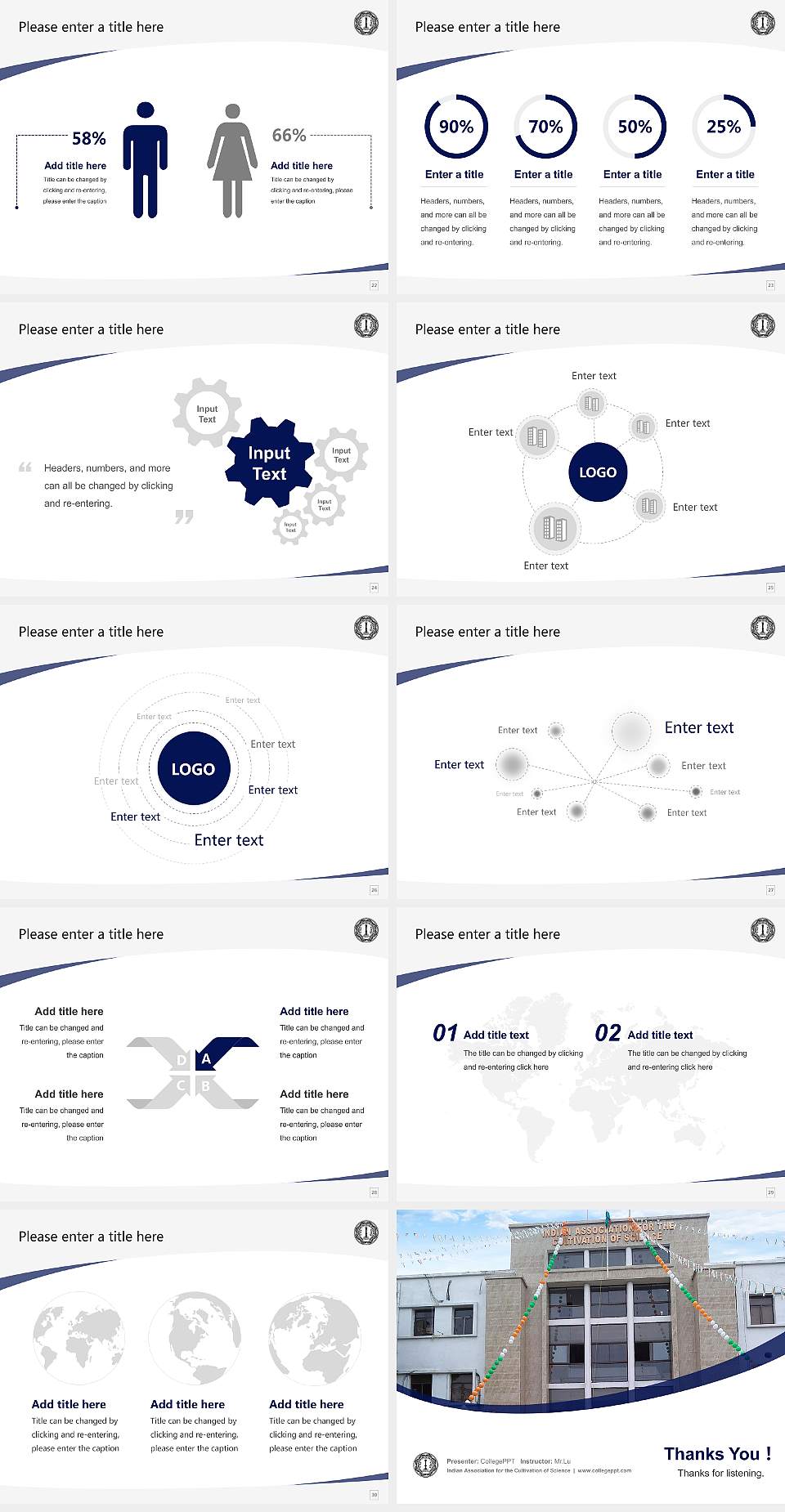 Indian Association for the Cultivation of Science Course/Courseware Creation PPT Template4:3 ratio PPT effect preview image4