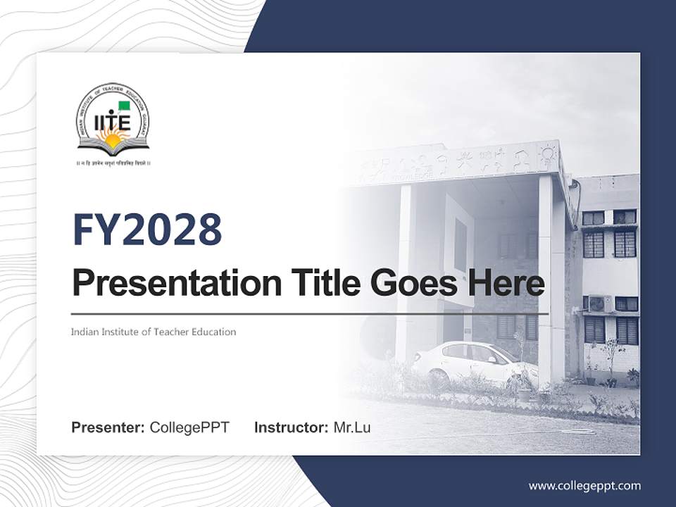 Indian Institute of Teacher Education Academic Presentation/Research Findings Report PPT Template4:3 ratio PPT effect preview image5
