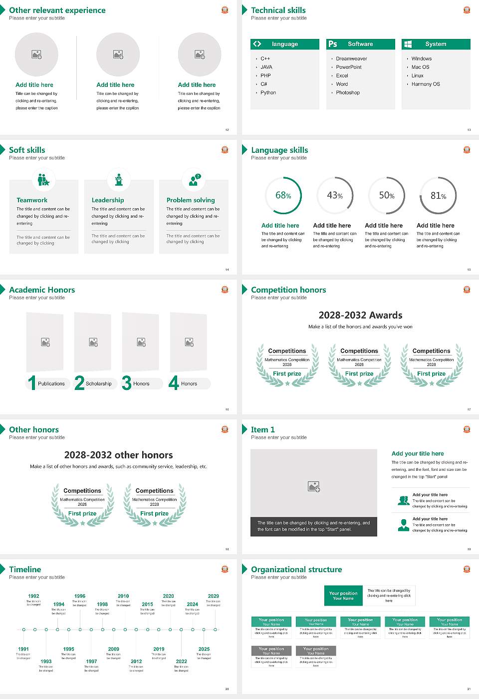 Indira Gandhi University Resume PPT Template16:9 ratio PPT effect preview image3