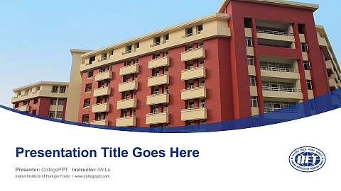 Indian Institute of Foreign Trade Course/Courseware Creation PPT Template
