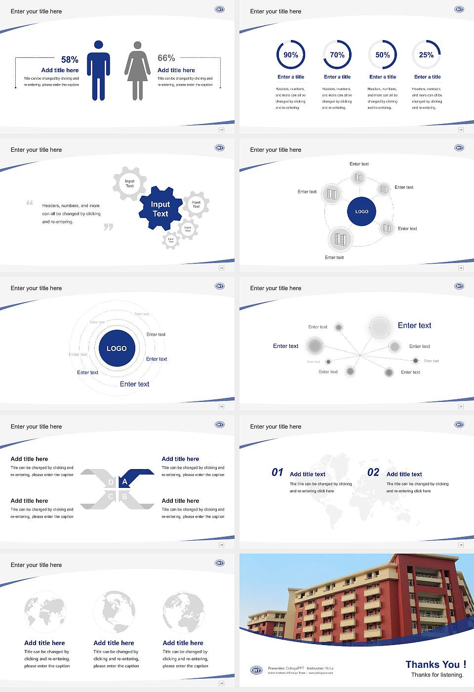 Indian Institute of Foreign Trade Course/Courseware Creation PPT Template16:9 ratio PPT effect preview image4