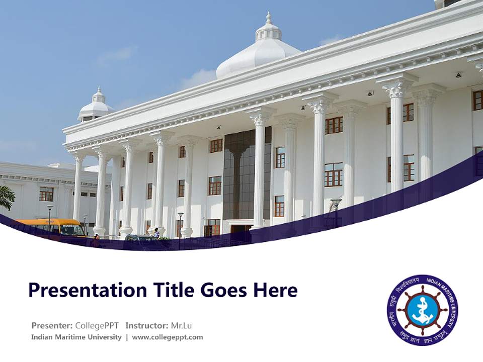 Indian Maritime University Course/Courseware Creation PPT Template4:3 ratio PPT effect preview image5