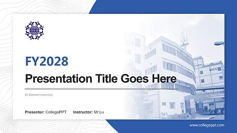 IIS (Deemed University) Academic Presentation/Research Findings Report PPT Template