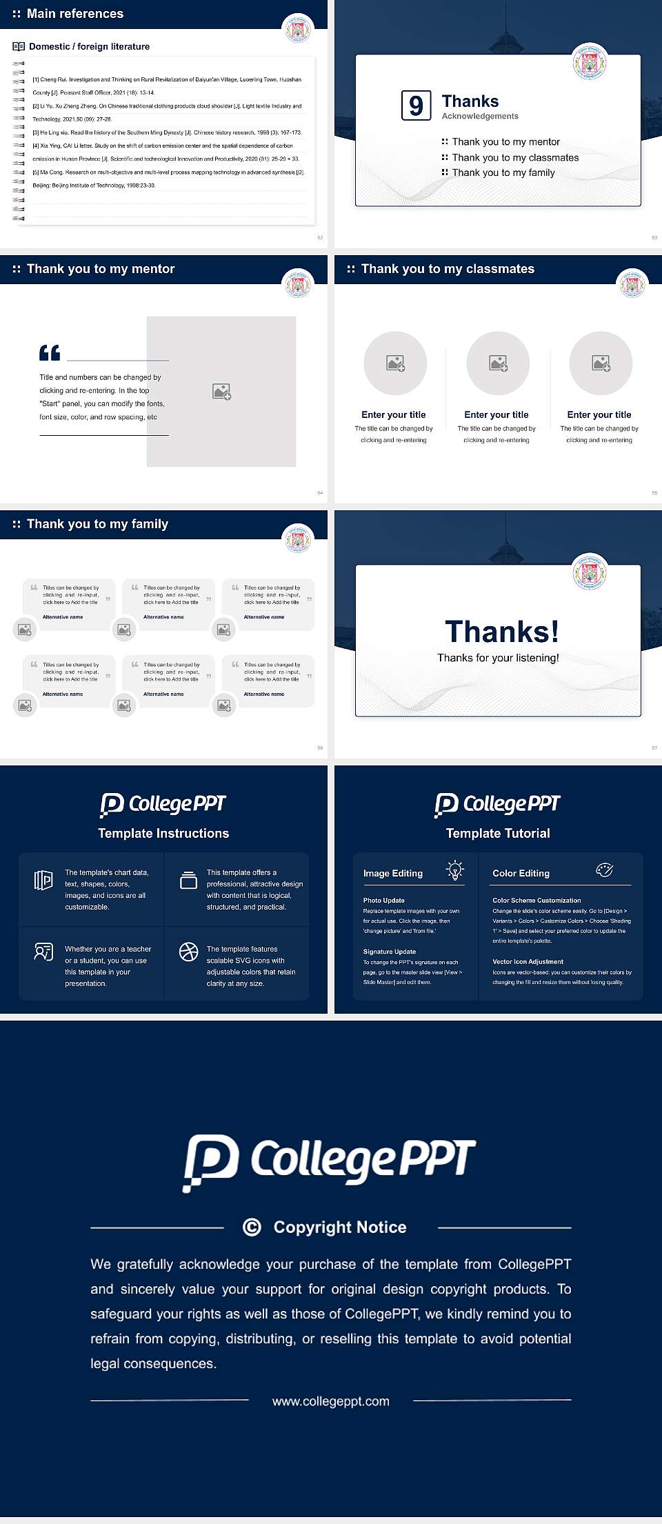 Gujarat University Graduation Thesis Defense PPT Template4:3 ratio PPT effect preview image7