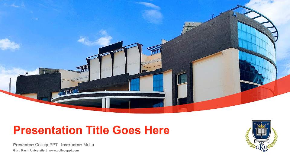 Guru Kashi University Course/Courseware Creation PPT Template16:9 ratio PPT effect preview image