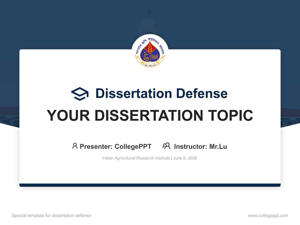 Indian Agricultural Research Institute Graduation Thesis Defense PPT Template4:3 ratio PPT effect preview image7