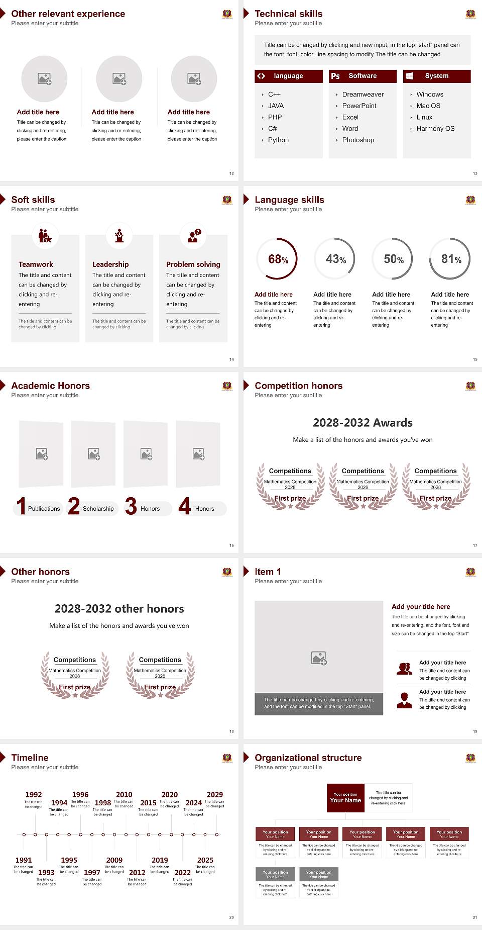 India International University of Legal Education and Research Resume PPT Template4:3 ratio PPT effect preview image3