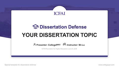 ICFAI Foundation for Higher Education Graduation Thesis Defense PPT Template