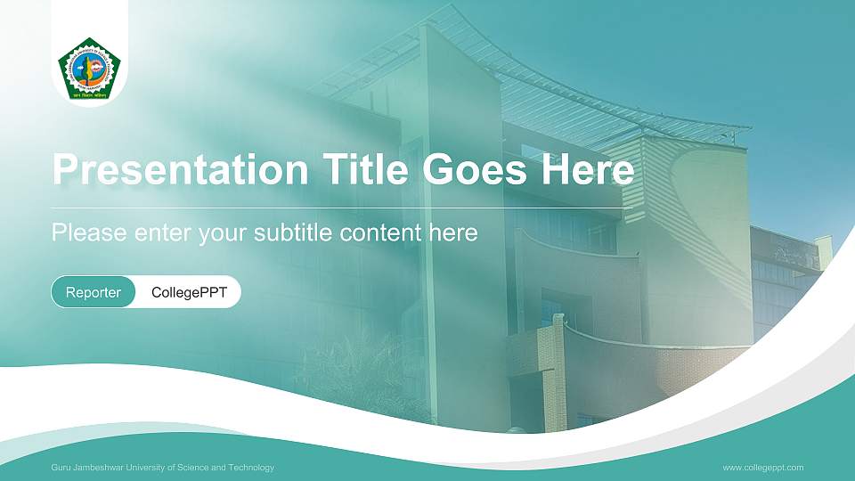 Guru Jambeshwar University of Science and Technology Lecture Sharing and Networking Event PPT Template16:9 ratio PPT effect preview image