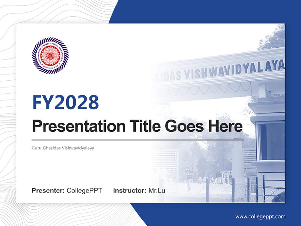 Guru Ghasidas Vishwavidyalaya Academic Presentation/Research Findings Report PPT Template4:3 ratio PPT effect preview image5
