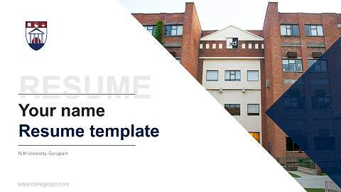 IILM University, Gurugram Resume PPT Template